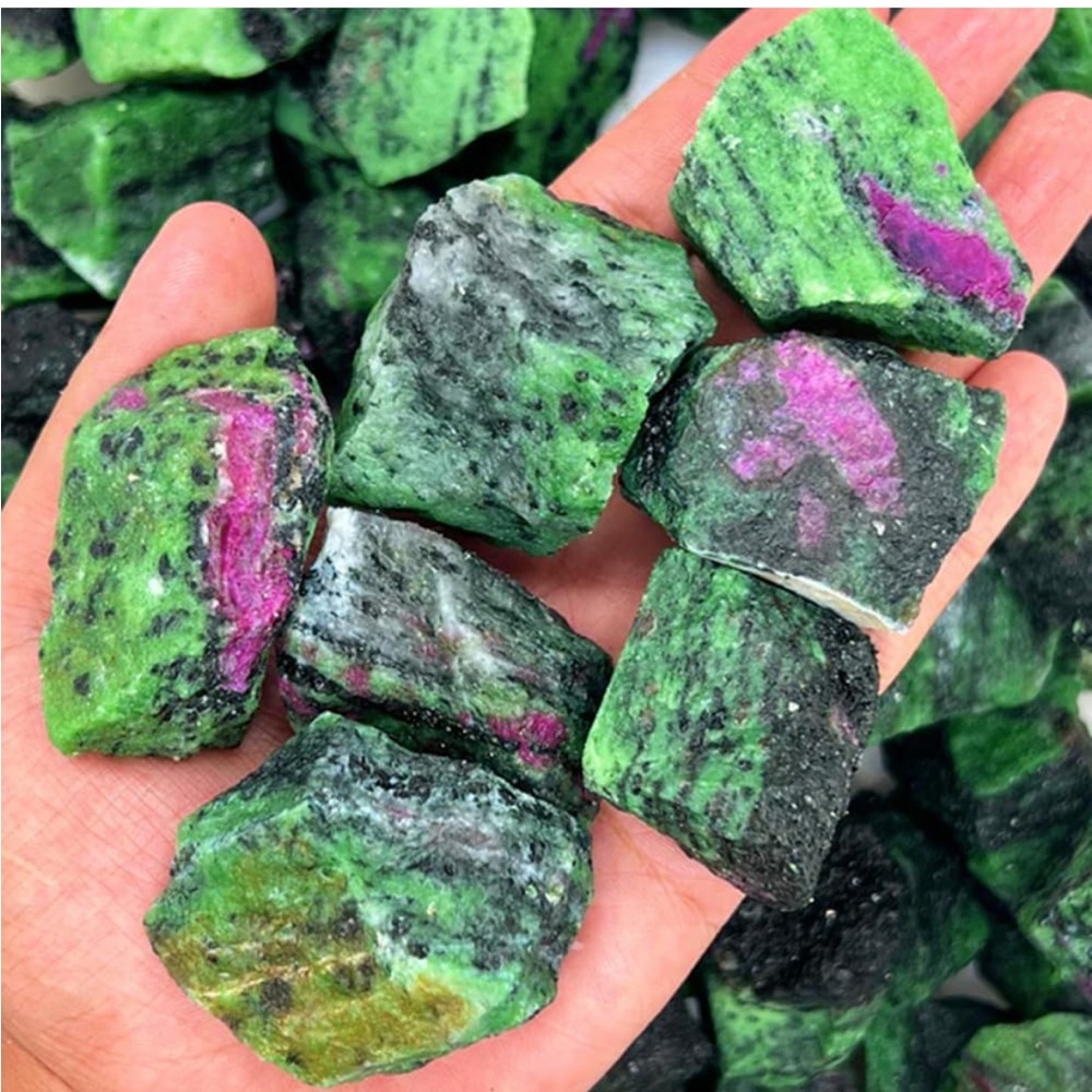 Large Gorgeous Ruby Zoisite Natural Stone Pendant… - image 7